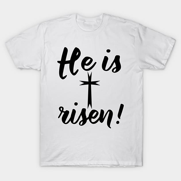 He Is Risen Christian Easter T-Shirt by Scarebaby